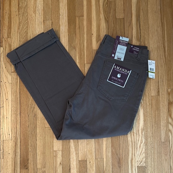 Gloria Vanderbilt Pants - Gloria Vanderbilt. Gray Chinos Classic Straight-Leg